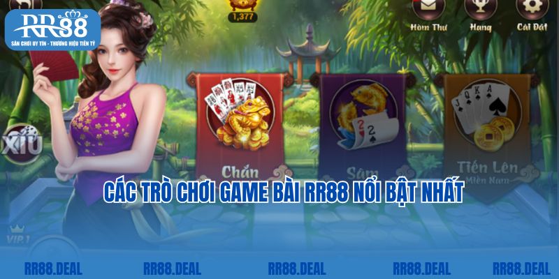 Các trò chơi Game bài RR88 nổi bật nhất